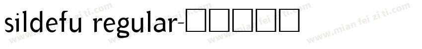 sildefu regular字体转换
